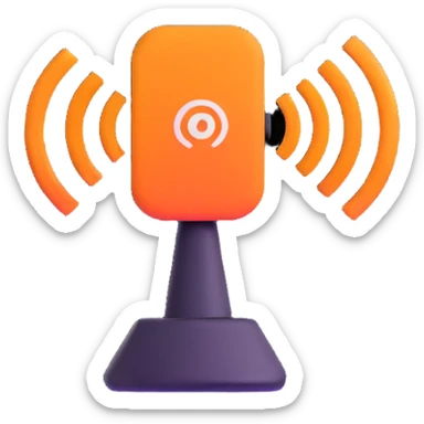 wireless symbol, animated, simple sticker