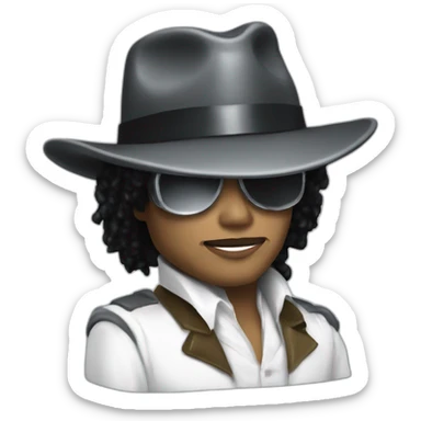 The Metal Slug X dressed like Michael Jackson's iconic Smooth Criminal wear sticker