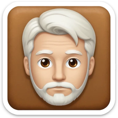 ahora hazme una hombre blanco viejito con el pelo corto y cafe oscuro sticker