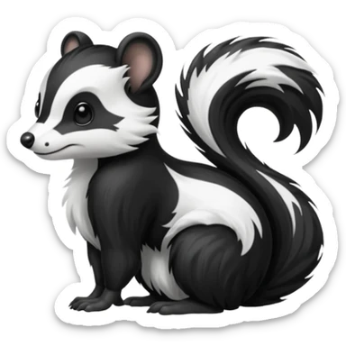 SKUNK WITH MEAN SIDE EYE sticker