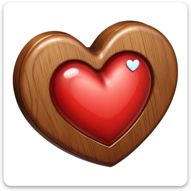 heart brown with shines sticker