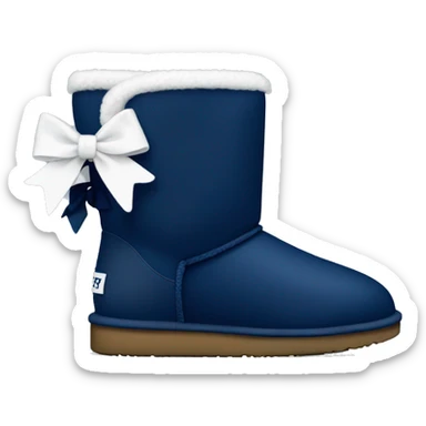 Navy blue uggs with white bows sticker