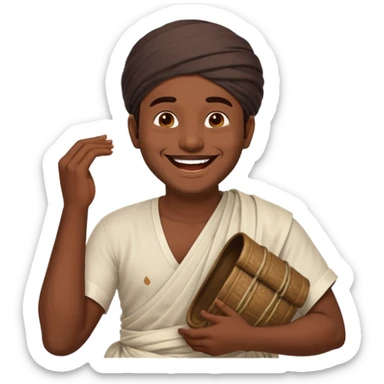 a guy from kerala laughing need his back ground sticker