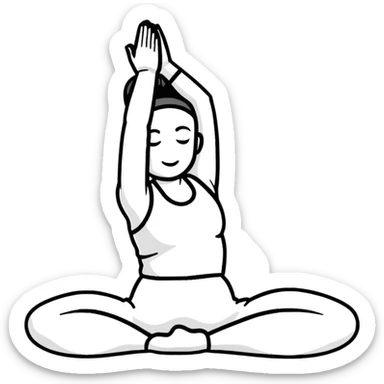 person doing yoga sticker