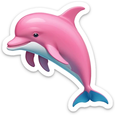 Pink dolphin  sticker