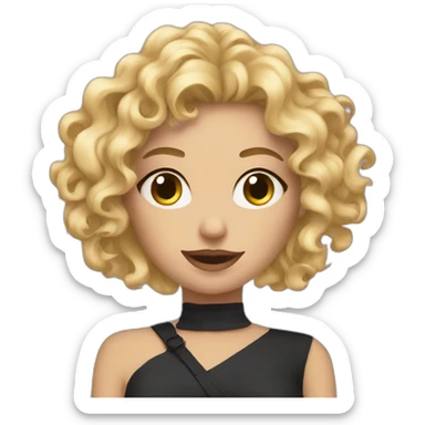 sassy curly blonde spilling tea sticker
