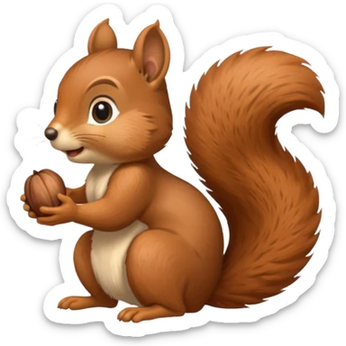 squirrel with a lot of work sticker