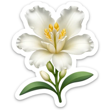 white freesia flower sticker