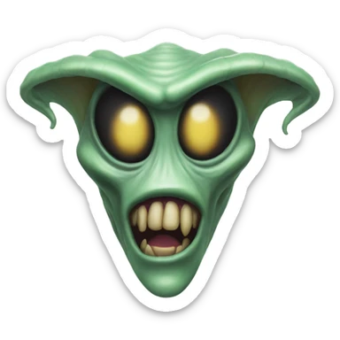 Freaky ahh alien sticker