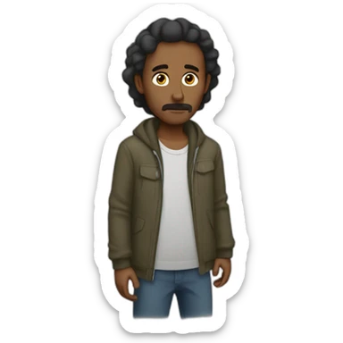 dying Johnny Somali sticker