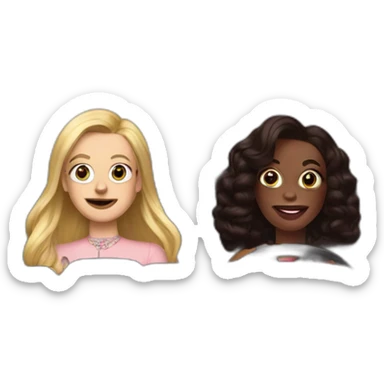Azealia banks and millie bobby brown in a car sticker