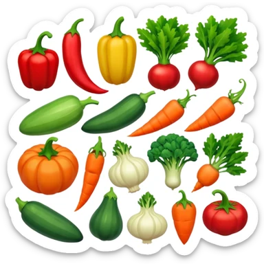 fresh vegetables sticker