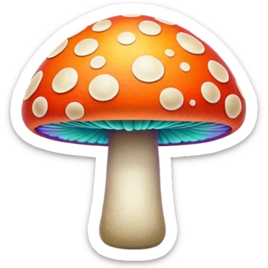 60s mushroom  sticker