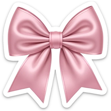 light pink ribbon bow sticker