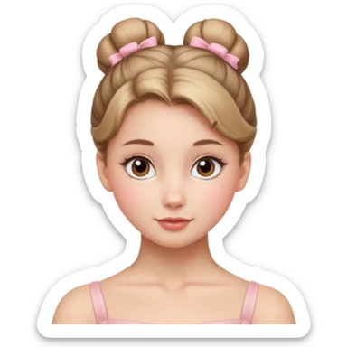 ballet bun  hair princes  sticker