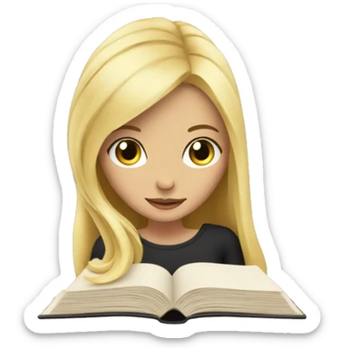 blondie reading a book sticker