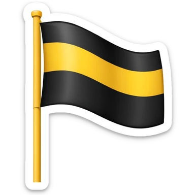Create 2 yellow lined and 1 black lined flag emoji and put black line between yellow lines sticker