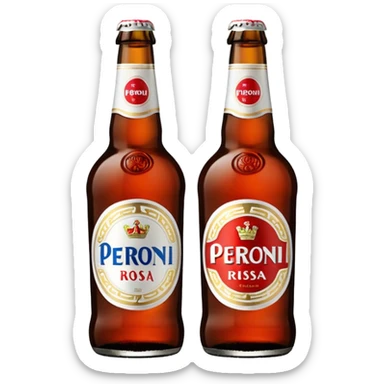 Birra Peroni rossa piccola in bottiglia da 33 cl
 sticker