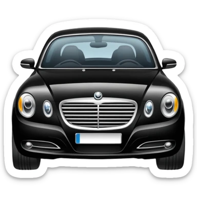 Crée-moi une voiture noire, berline, très classe sticker