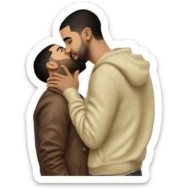 drake kissing drake kissing drake kissing drake sticker