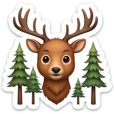 Олень sticker