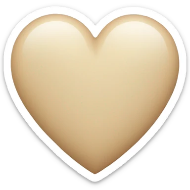 Beige heart sticker