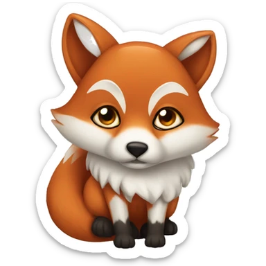 bundled fox  sticker
