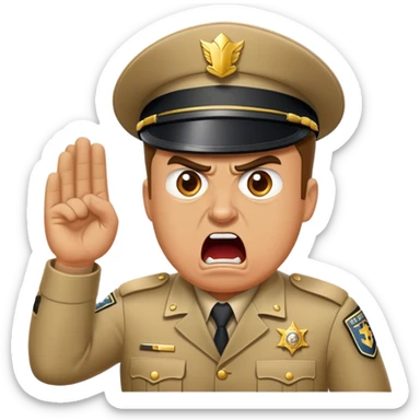 Angry Sergeant Coach telling you to get back to work sticker