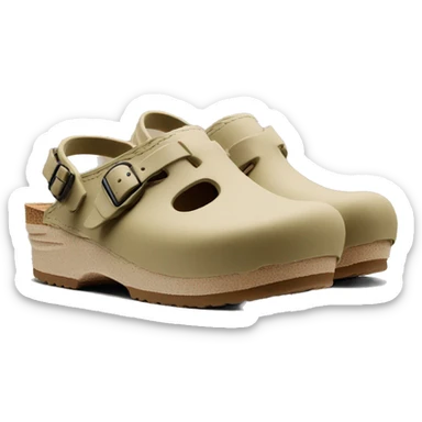 Birken stock Boston clog khaki beige color sticker