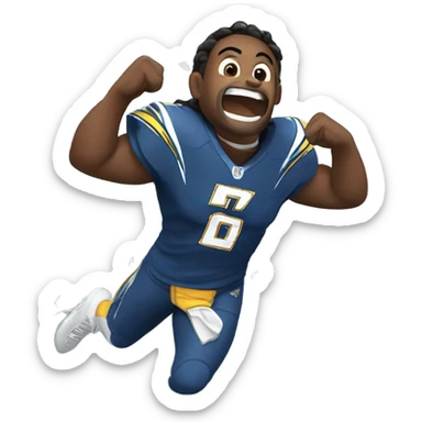 Excited chargers lighting bolt  sticker