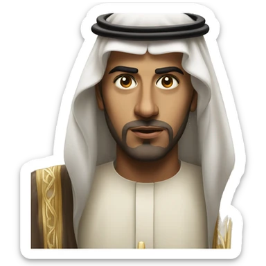 photorealistic  Faisal King of Saudi Arabia serious sticker
