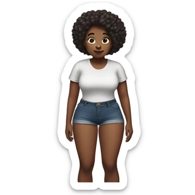 girl with very large thighs and hips sticker
