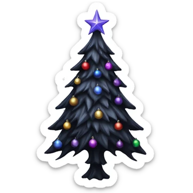 Gothic christmas tree sticker