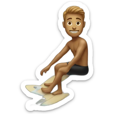 A surfer in cappuccino  sticker