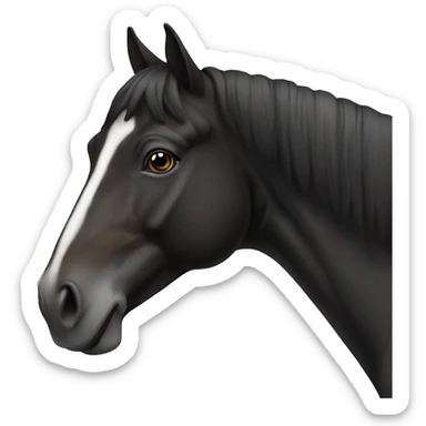 caballo color negro  sticker