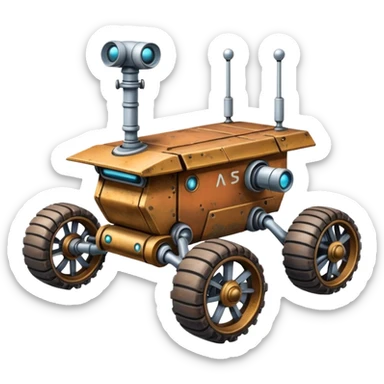  antique tall squat robotic high-occupancy Marsrover  sticker