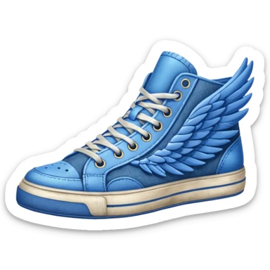 blue wing sneakers sticker