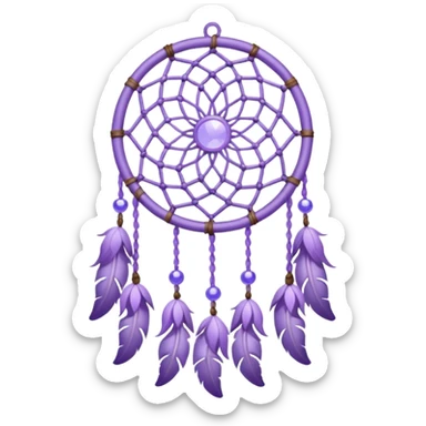 Lavender lilac pastel purple dreamcatcher-suncatcher sticker