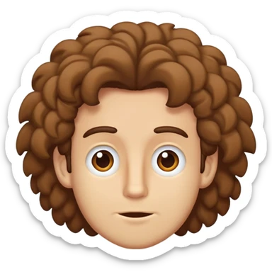 Chico de pelo rizado durmiendo sticker