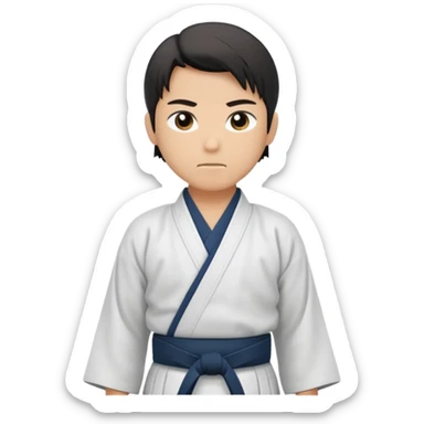 Aikido practitioner wearing a hakama sticker