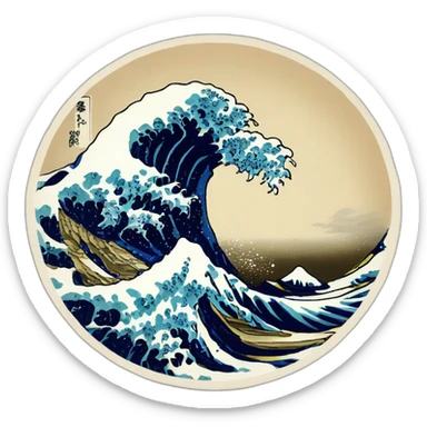 La vague d'Hokusai sticker