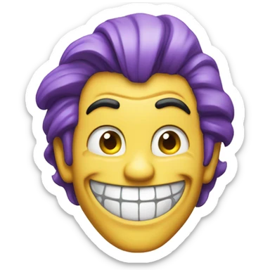 Emoji with a big smile like the joker sticker