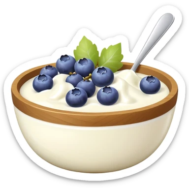 yoghurt bowl with grapes and blueberries sticker