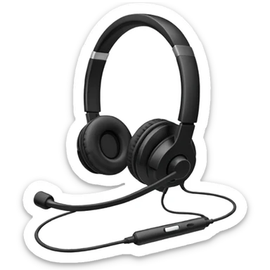 headset with microphone sticker