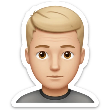 white guy low taper fade sticker