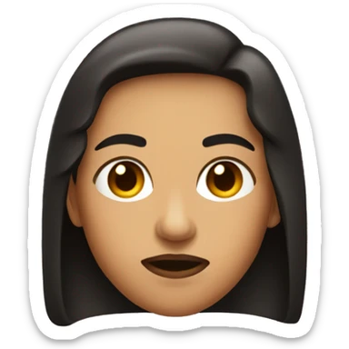 raising one eyebrow with lip pout sticker