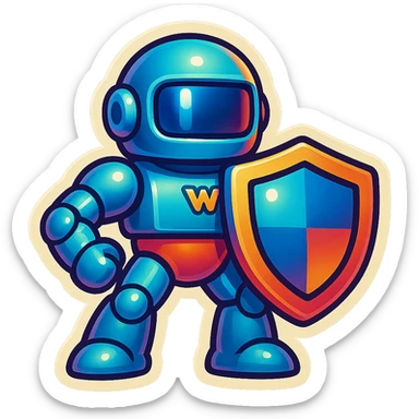 Lets do something else now. can you show me a iWexie shield robot sticker