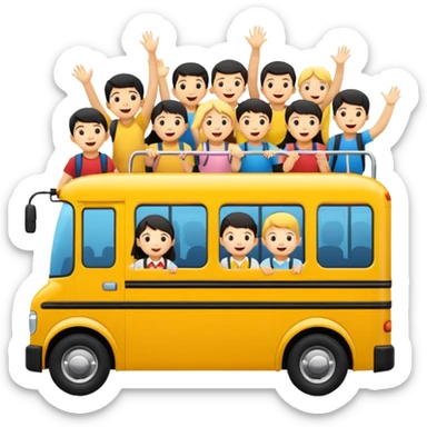 school excursion bus in singapore sticker