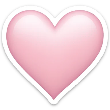 light pink heart sticker