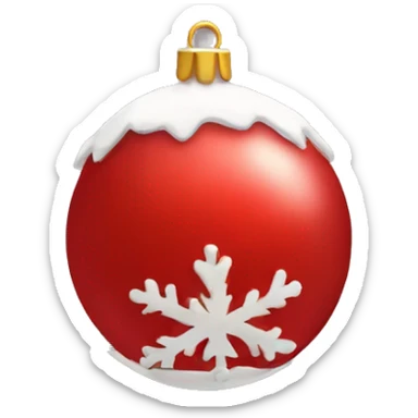 red christmasball sticker